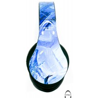 Blue Passion Abstract Pattern Over-Ear Bluetooth Wireless Headphones