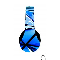 Blu Tris Abstract Pattern Over-Ear Bluetooth Wireless Headphones