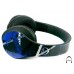 Dark Blue Strike Abstract Pattern Over-Ear Bluetooth Wireless Headphones